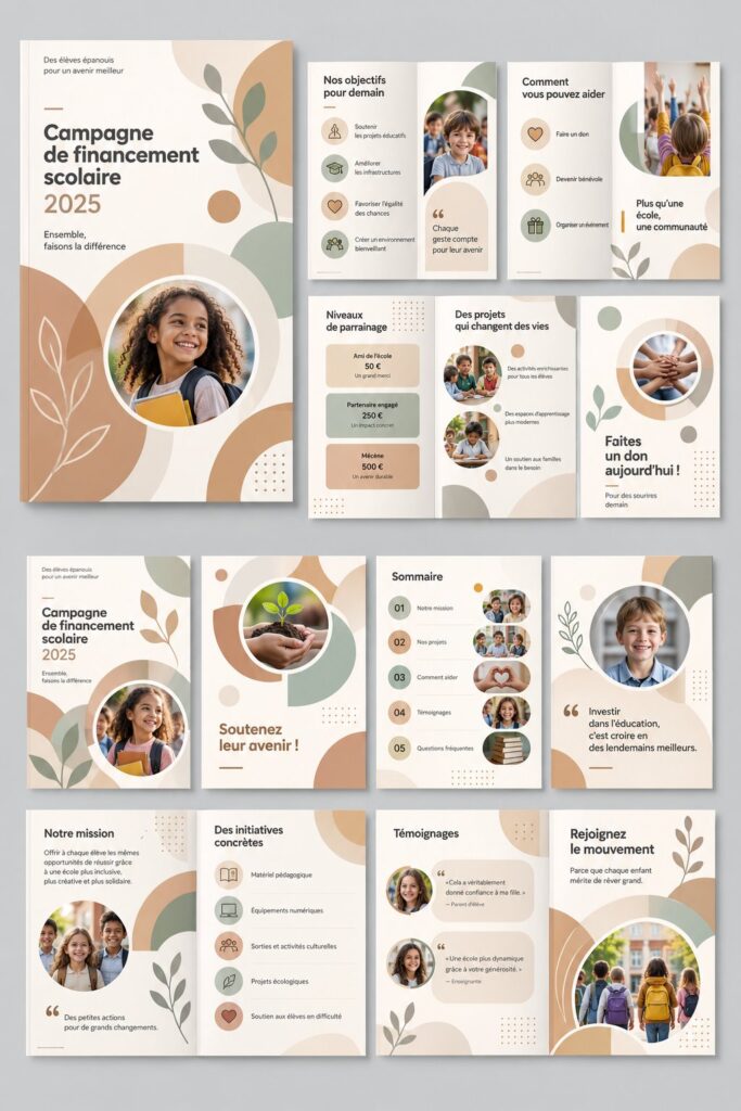 Modèle de brochure pour collecte de fonds scolaires