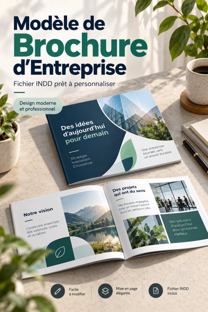 Un modèle de brochure d'entreprise élégant et moderne