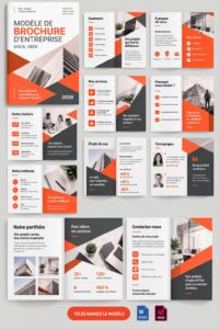 Modèle de brochure professionnelle conçu pour les services d'entreprises.