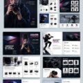 Un modèle de catalogue produit élégant mettant en avant des articles divers.