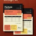 Modèle de facture design pour les entrepreneurs avec un élégant design.