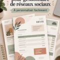 Modèles de propositions pour gestionnaires de réseaux sociaux sur un bureau