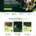 Un aperçu d'un modèle de site web professionnel pour agences de marketing.