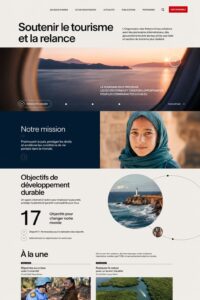 Capture d'écran du nouveau site web d'United Airlines, mettant en avant une interface moderne et conviviale.