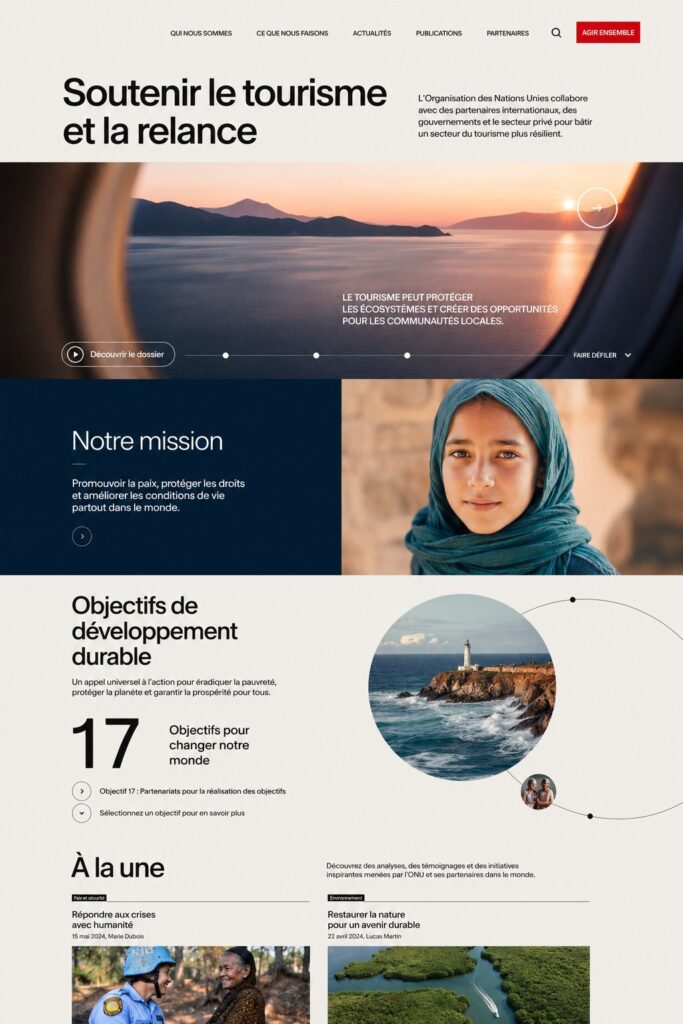 Capture d'écran du nouveau site web d'United Airlines, mettant en avant une interface moderne et conviviale.