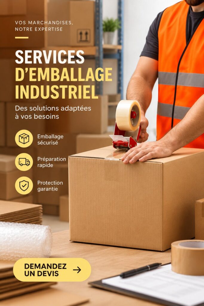 Femme entrepreneur examinant des échantillons d'emballage industriel pour ses produits.