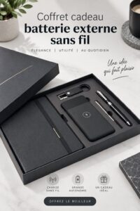 Set de recharge sans fil élégant sur un bureau moderne, idéal pour les femmes entrepreneurs.