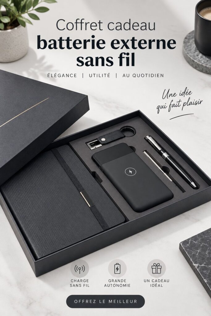 Set de recharge sans fil élégant sur un bureau moderne, idéal pour les femmes entrepreneurs.