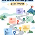 Infographie illustrant des conseils sur la roadmap produit adaptés aux entrepreneuses