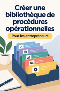 Femme en train de créer une bibliothèque de procédures opérationnelles sur son ordinateur.