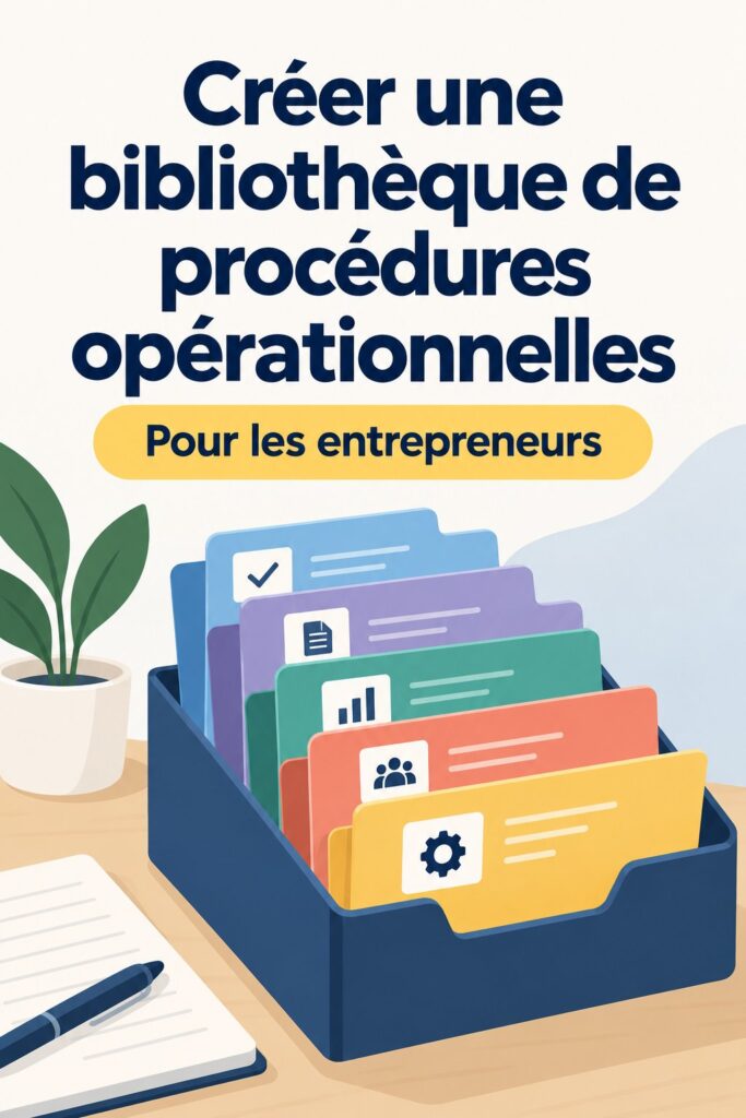 Femme en train de créer une bibliothèque de procédures opérationnelles sur son ordinateur.