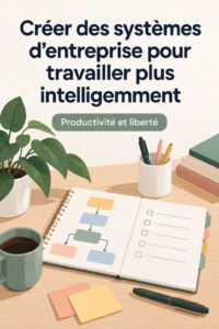 Femme d'affaires souriante utilisant un ordinateur portable pour gérer ses systèmes d'entreprise avec efficacité.