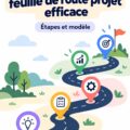 Visualisation d'une feuille de route de projet avec des étapes claires