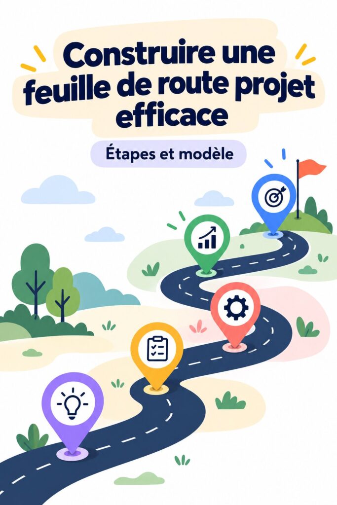 Visualisation d'une feuille de route de projet avec des étapes claires