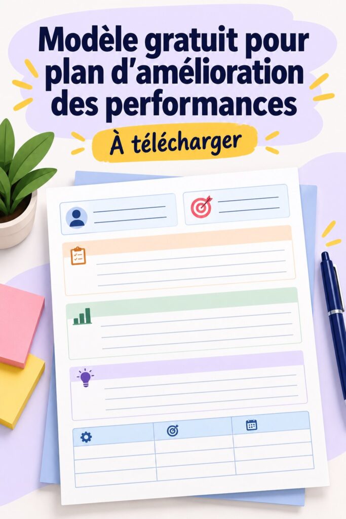 Modèle de plan de performance adapté pour les entrepreneuses, avec un design chaleureux et accueillant.