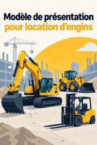 Modèle de présentation professionnelle pour la location d'équipement lourd.