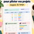 Modèle de suivi hebdomadaire pour la gestion de projets.