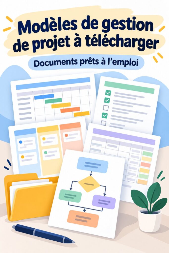 Femme entrepreneuse travaillant sur des documents de gestion de projet modernes.