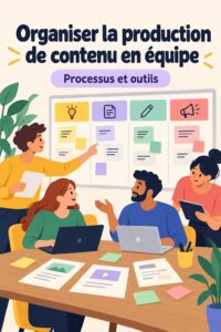 Femme réfléchissant à l'organisation de la production de contenu en équipe