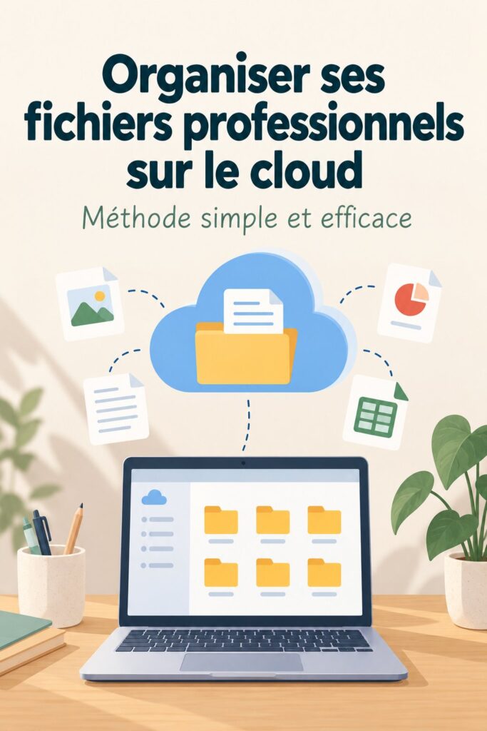 Femme entrepreneur utilisant Google Drive pour organiser ses fichiers professionnels.