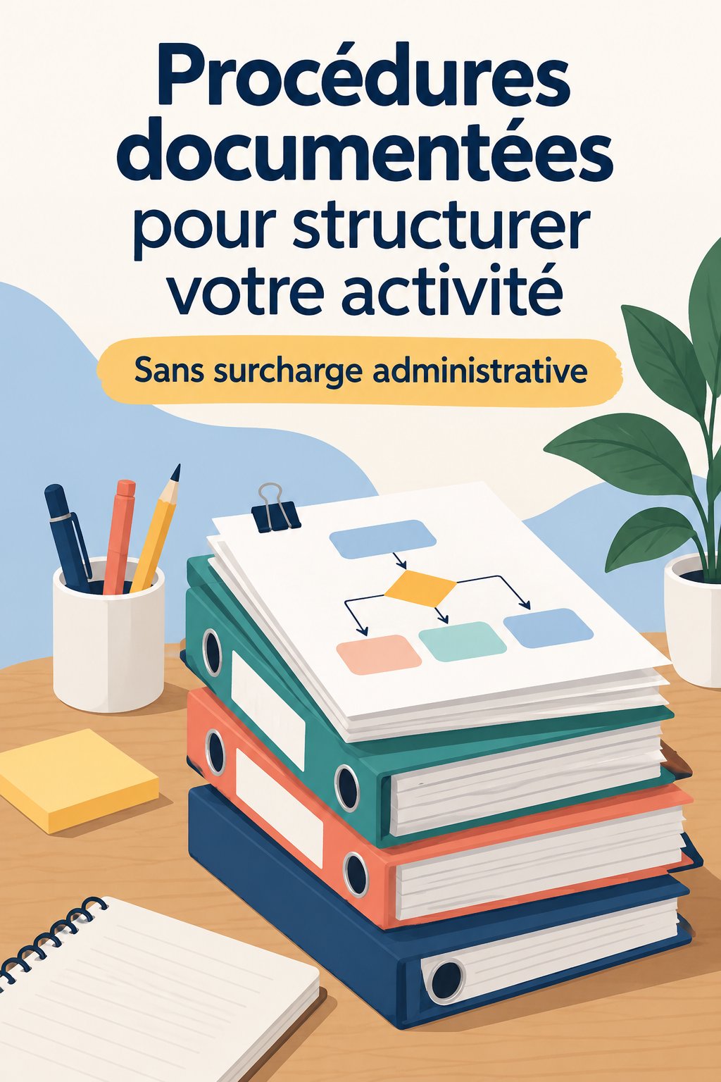 Femme entrepreneur documentant ses procédures pour structurer son activité.