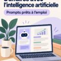 Femme utilisant un ordinateur pour rédiger un plan d'affaires avec l'aide de l'intelligence artificielle.