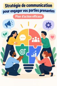 Femme d'affaires réfléchissant à une stratégie de communication pour engager ses parties prenantes.