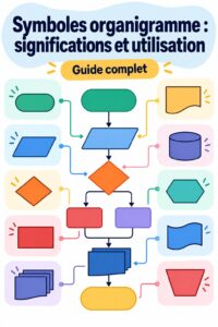 Un flowchart illustrant différents symboles utilisés dans la gestion de projets