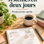 Femme entrepreneure organisant ses systèmes de travail