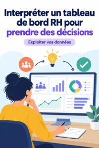 femme analysant un tableau de bord RH sur son ordinateur