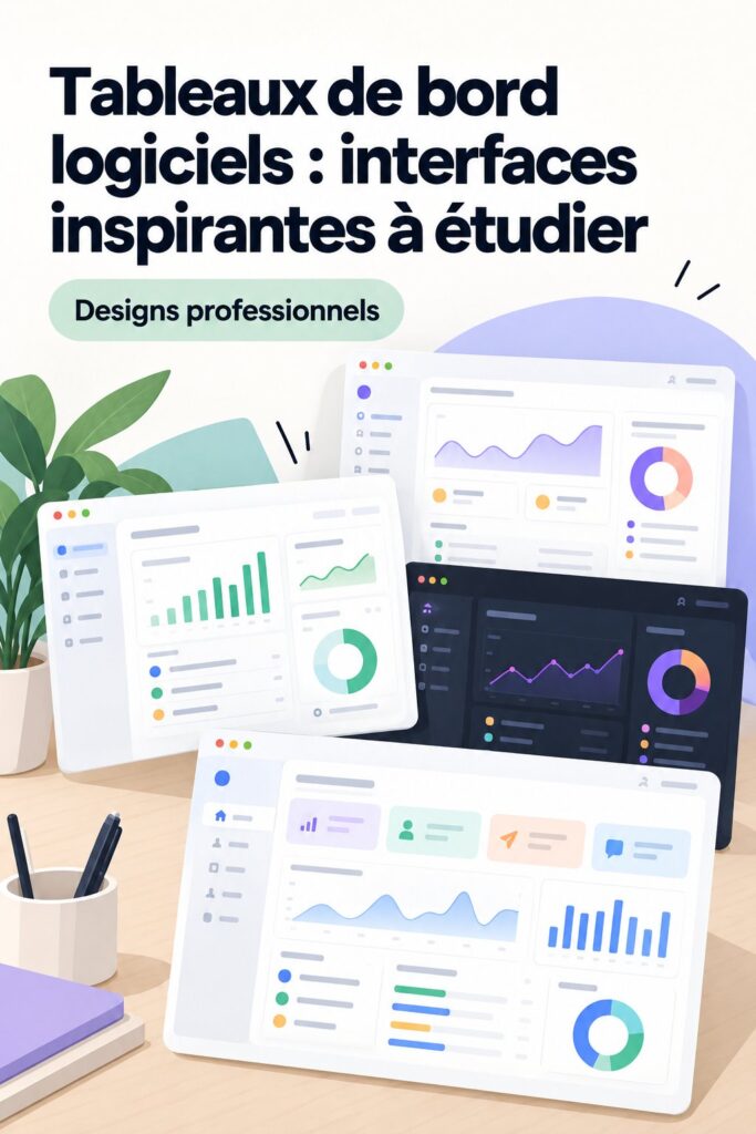Exemple de tableau de bord logiciel inspirant avec des graphiques et statistiques