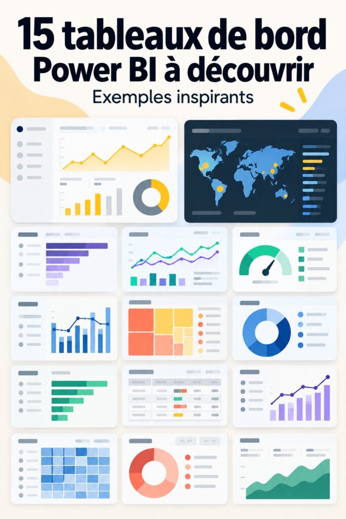 Un tableau de bord Power BI illustrant des données clés pour les entrepreneurs et coachs